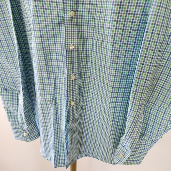 Vineyard Vines Classic Fit Murray Shirt Mens Size XL Blue Green Plaid - Picture 3 of 6
